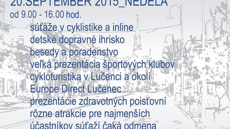 Mesto Lučenec: „Európsky týždeň mobility v Lučenci: MHD zadarmo, bez áut, súťaže a viac“