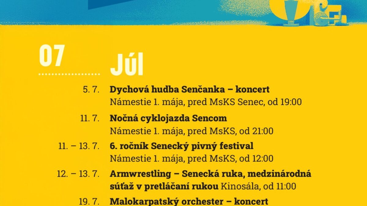 Mesto Senec: „Kultúrne leto Senec 2025“