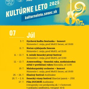 Mesto Senec: „Kultúrne leto Senec 2025“