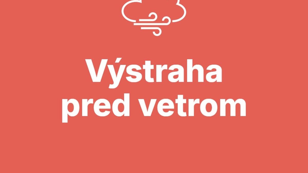 Mesto Bratislava: „Silný vietor v Bratislave od 15:00 do polnoci – výstraha 2. stupňa“