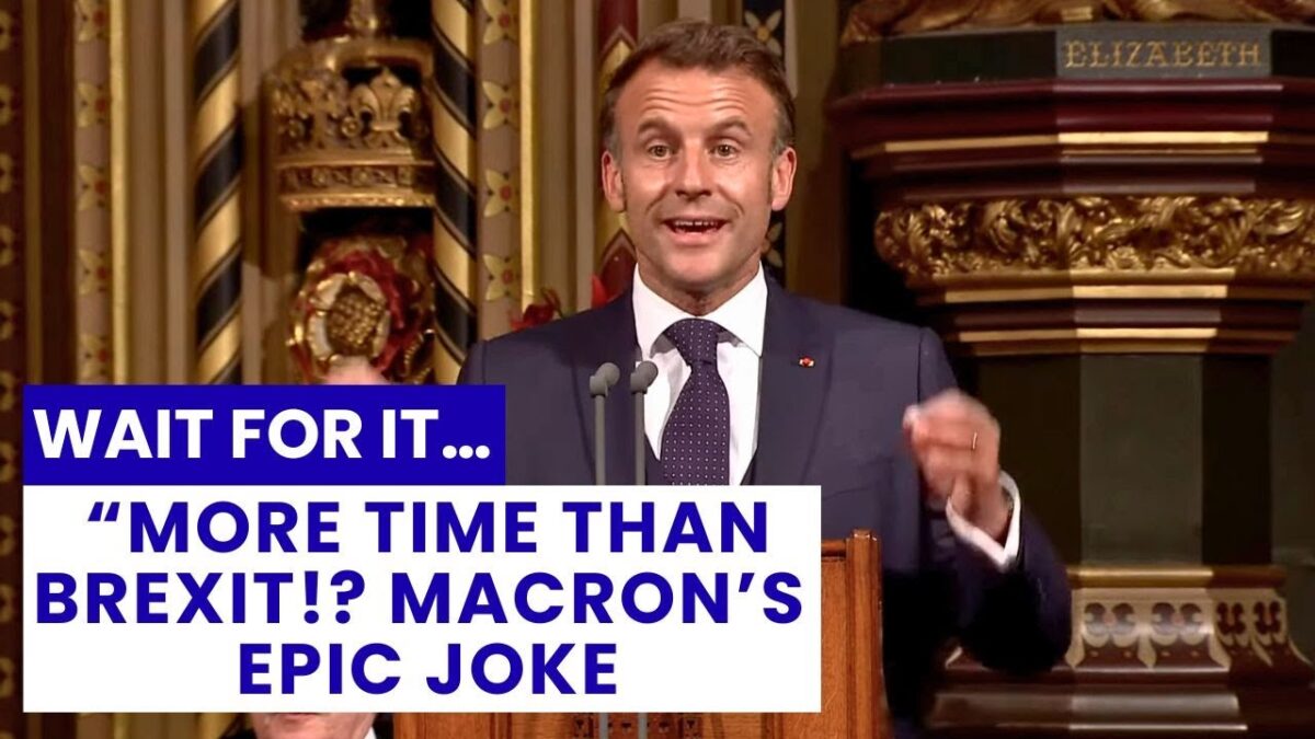 Počkajte na to: Macron trollí Brexit v britskom parlamente – Všetci sa smejú!