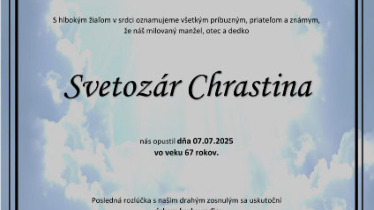 Mesto Trenčín: Svetozár Chrastina