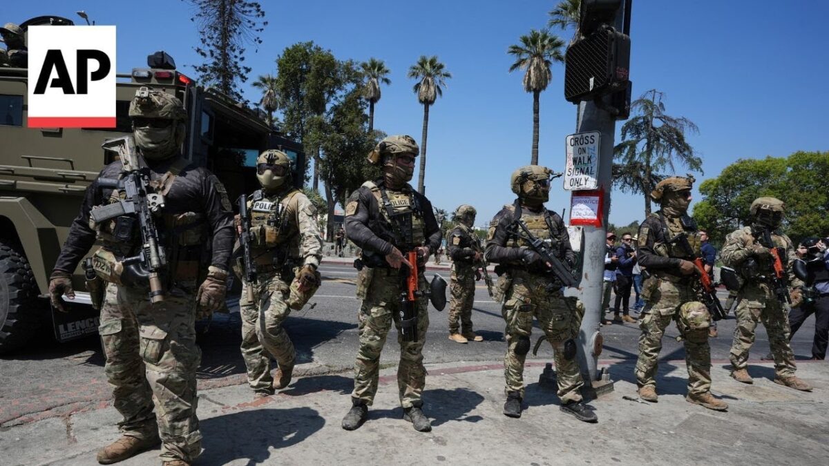 Vojaci a federálni agenti krátko zasiahli v MacArthur Park v Los Angeles