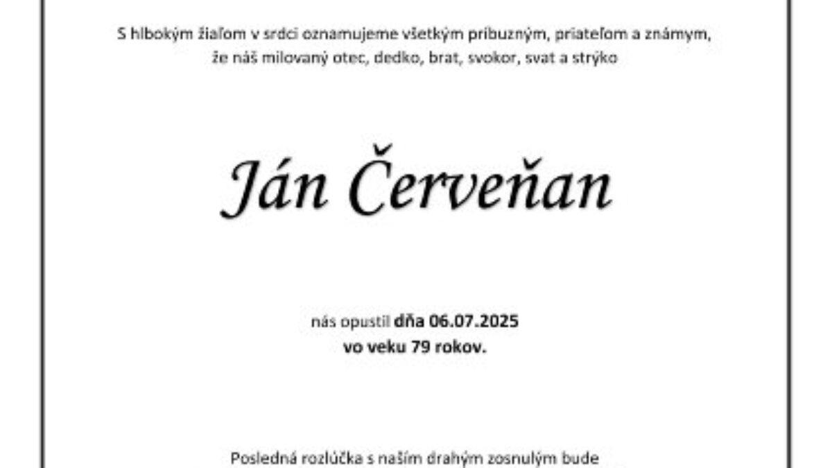 Mesto Trenčín: Ján Červeňan