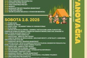 Kultúra Topoľčany: Zažite leto naplno! Prvý augustový víkend bude patriť STANOVA...