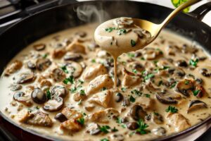 Varené kura s hubovou omáčkou – obľúbené jedlo mojej rodiny