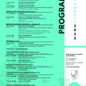 Mesto Piešťany: SEPTEMBER V MsKS PIEŠŤANY Mesto Piešťany: SEPTEMBER V MsKS PIEŠŤANY