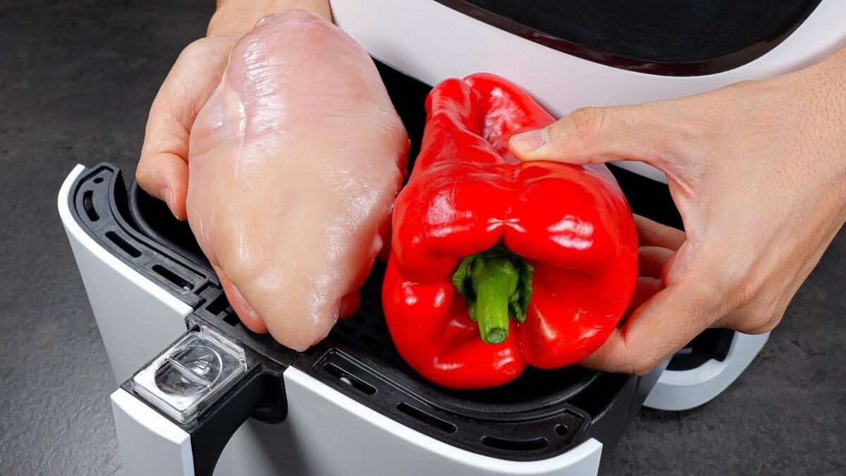 Kuracie papriky z teplovzdušnej fritézy.
