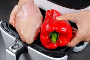 Kuracie papriky z teplovzdušnej fritézy.