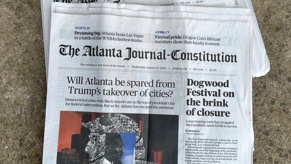 Atlanta sa stáva najväčšou metropolitnou oblasťou v USA bez tlačených denných novín, keďže Journal-Constitution prechádza na digitálnu verziu.