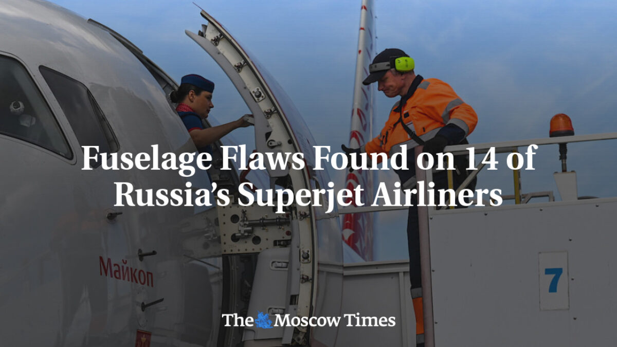 Zistené chyby trupu na 14 ruských lietadlách Superjet