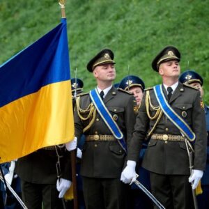 Zelenskyj sa zúčastňuje na ceremónii Dňa štátnej vlajky Ukrajiny