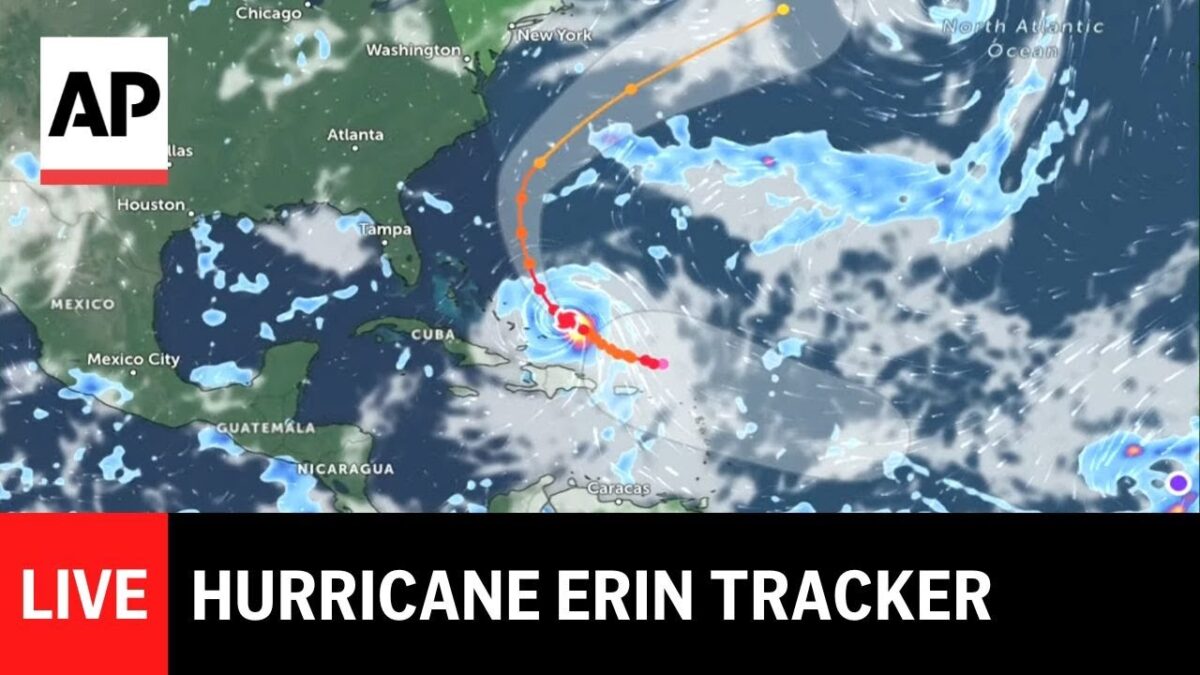 Sledovanie hurikánu Erin