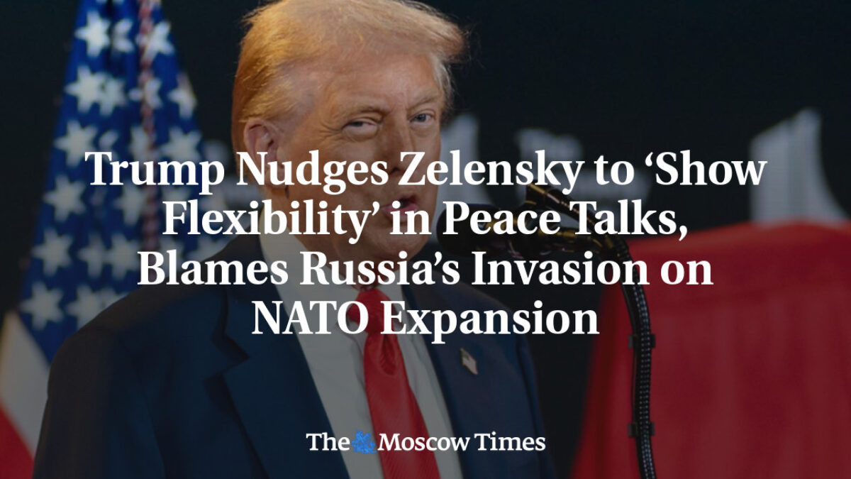 Trump nabáda Zelenského, aby „preukázal flexibilitu“ v mierových rokovaniach, obviňuje z ruskej invázie rozširovanie NATO