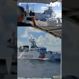 Čínske vojenské námorné plavidlo narazilo do plavidla pobrežnej stráže počas pre...