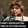 Tlačová konferencia právnika zastupujúceho obete Epsteina