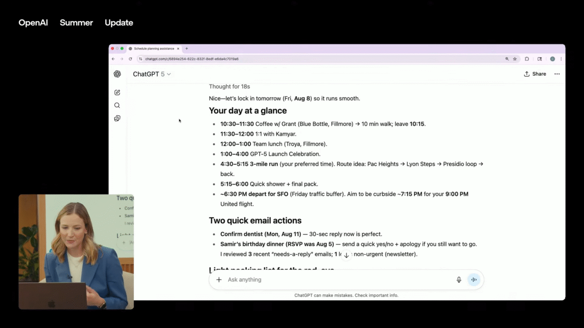 ChatGPT v Gmaili: Kontroluje tvoj kalendár
