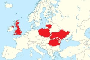 Ukrajina je v centre troch prepojených trojuholníkov pre obmedzovanie Ruska.