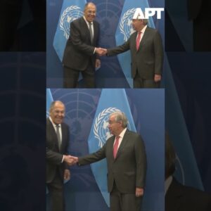 Lavrov si uťahuje z šéfa OSN kvôli chýbajúcej ruskej vlajke na fotografii.