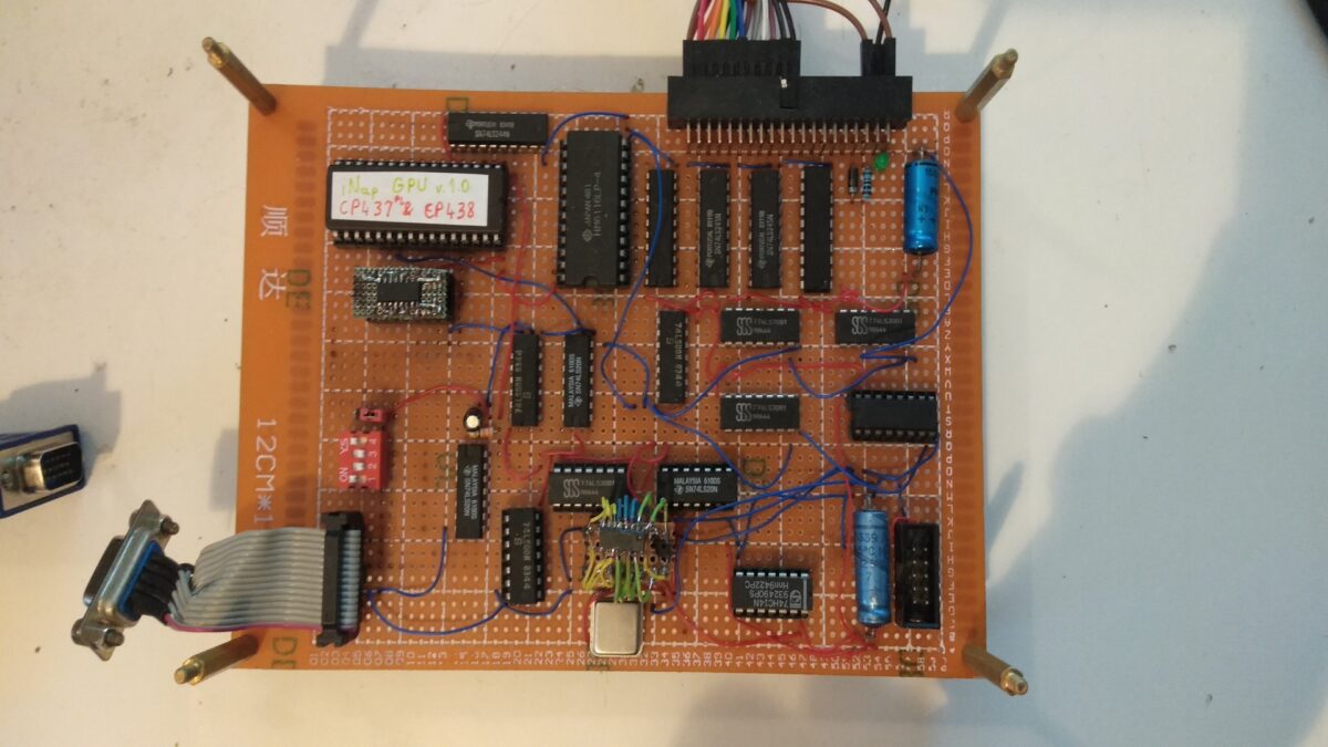 Nadšenec chcel postaviť najhoršiu grafickú kartu s 128KB ROM, no VGA rozlíšenie nedosiahol.