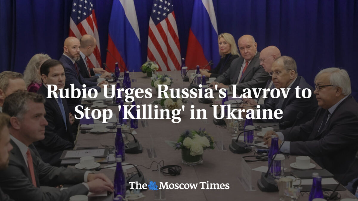 Rubio nalieha na ruského Lavrova, aby zastavil „zabíjanie“ na Ukrajine