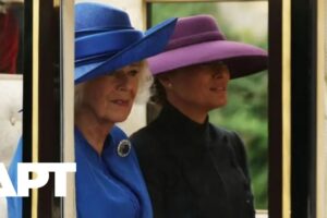 Kráľovná Camilla a Melania Trump cestujú spoločne za kráľom Karolom a Donaldom T...