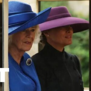 Kráľovná Camilla a Melania Trump cestujú spoločne za kráľom Karolom a Donaldom T...