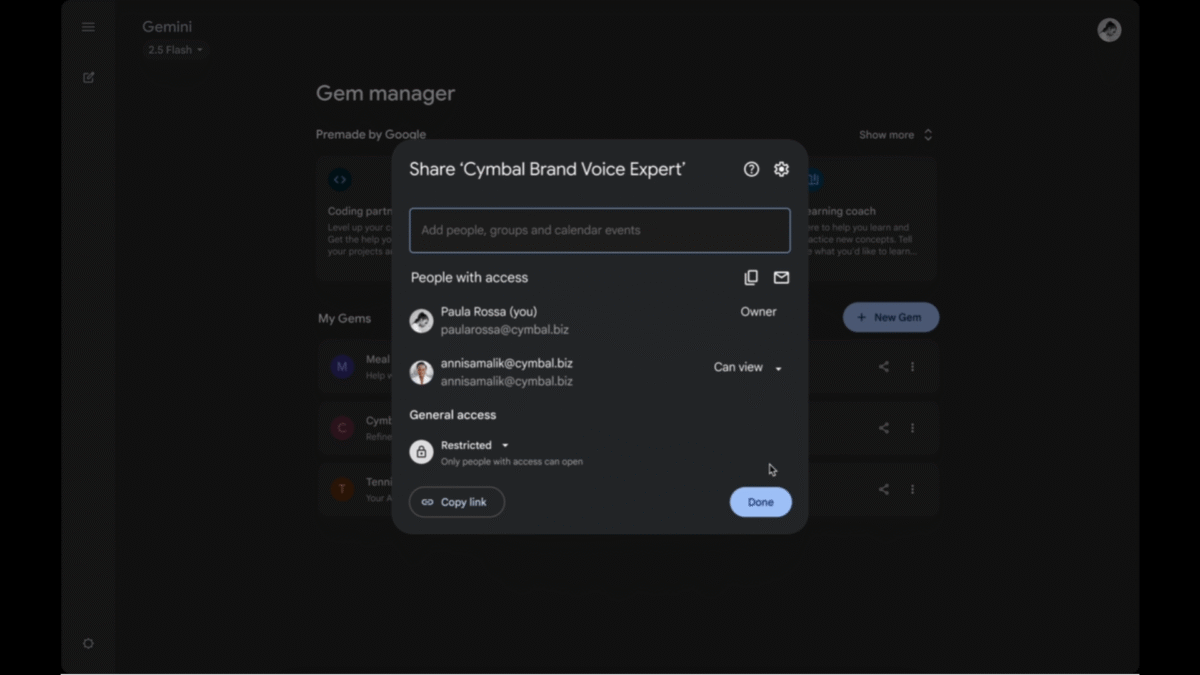 Ako zdieľať vlastných AI expertov z Gemini s priateľmi.