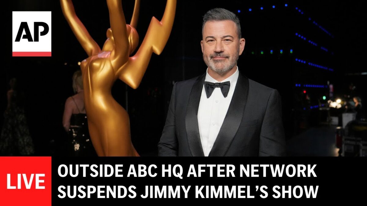 Mimo ABC HQ po pozastavení relácie Jimmyho Kimmela