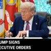 Trump podpisuje výkonné nariadenia