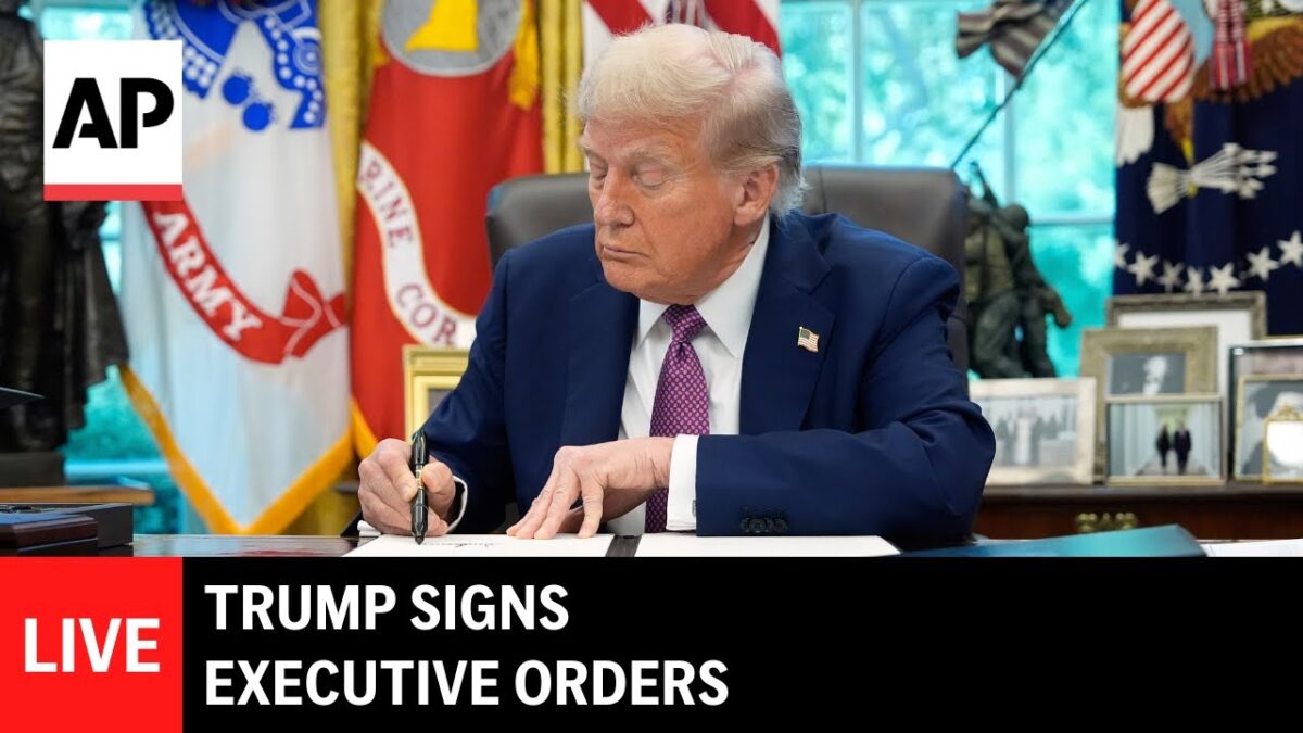 Trump podpisuje výkonné nariadenia