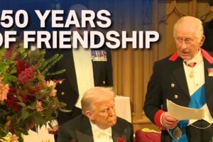 „Nerozbitné puto!“ – Kráľ Karol pripíja Trumpovi v prejave na ...