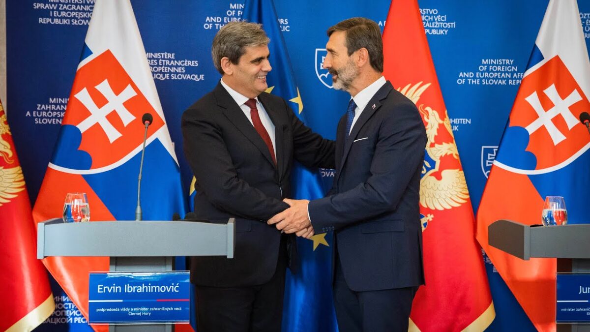 Tlačová konferencia šéfov diplomacií Slovenska a Čiernej Hory