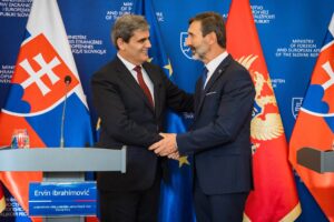 Tlačová konferencia šéfov diplomacií Slovenska a Čiernej Hory