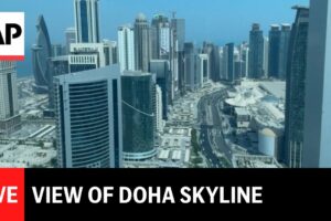 Pohľad na panorámu Dauhy po izraelskom útoku na lídrov Hamasu v Katare.