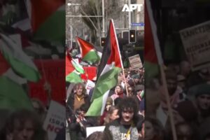 Tisíce ľudí na propalestínskom pochode v Aucklande.