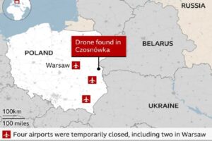 Nahlásené ruské narušenia vzdušného priestoru Poľska dronmi mohli byť spôsobené ...