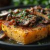 Chrumkavé polentové rezy s krémovým hubovým ragú – vegánske a plné chuti!