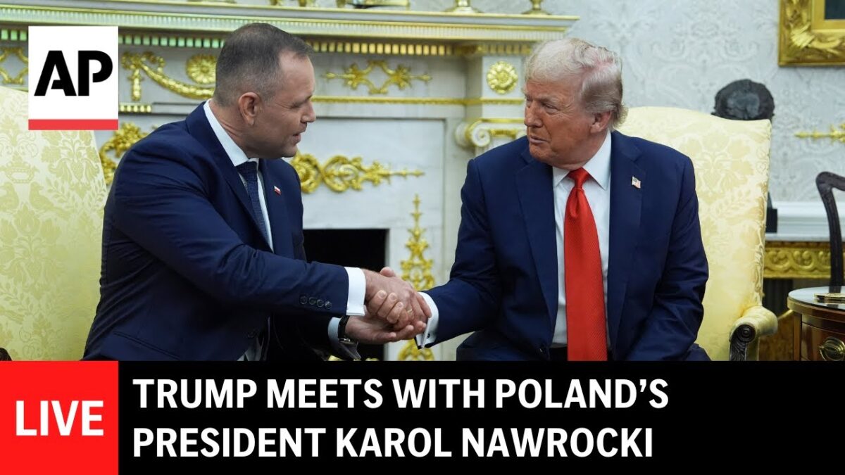 Stretnutie Trumpa s poľským prezidentom Karolom Nawrockim.
