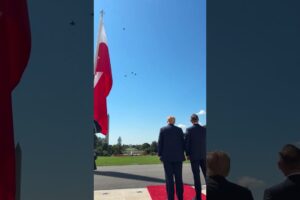 Stíhačky F-16 a F-35 prelietavajú nad Bielym domom pred stretnutím prezidenta US...