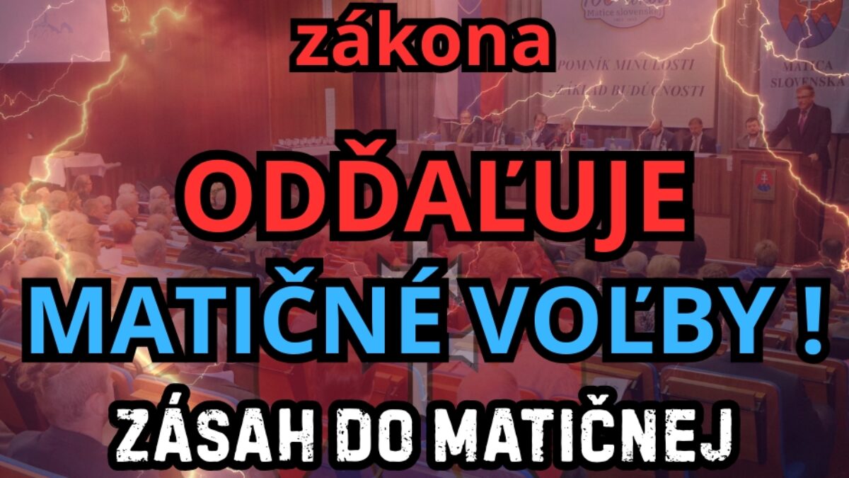 Matica slovenská: Vyhlásenie Matice slovenskej k ďalšej novele matičného zákona