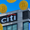 Citi spustí úschovu bitcoinu a kryptomien v roku 2026.