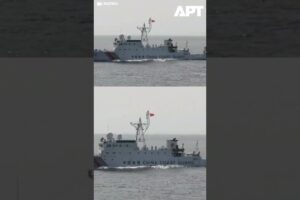 Taiwan odháňa čínsku pobrežnú stráž v blízkosti ostrovov Pratas počas štátneho s...