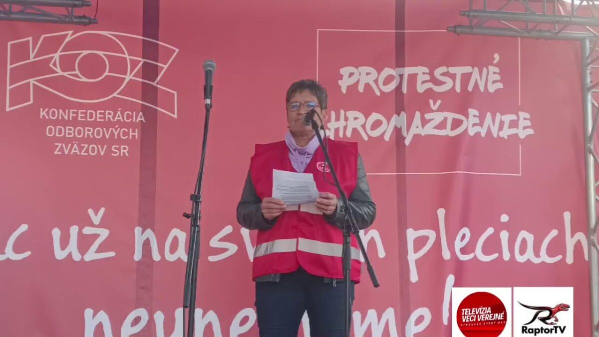 Protestné zhromaždenie Konfederácie odborových zväzov SR 1/2