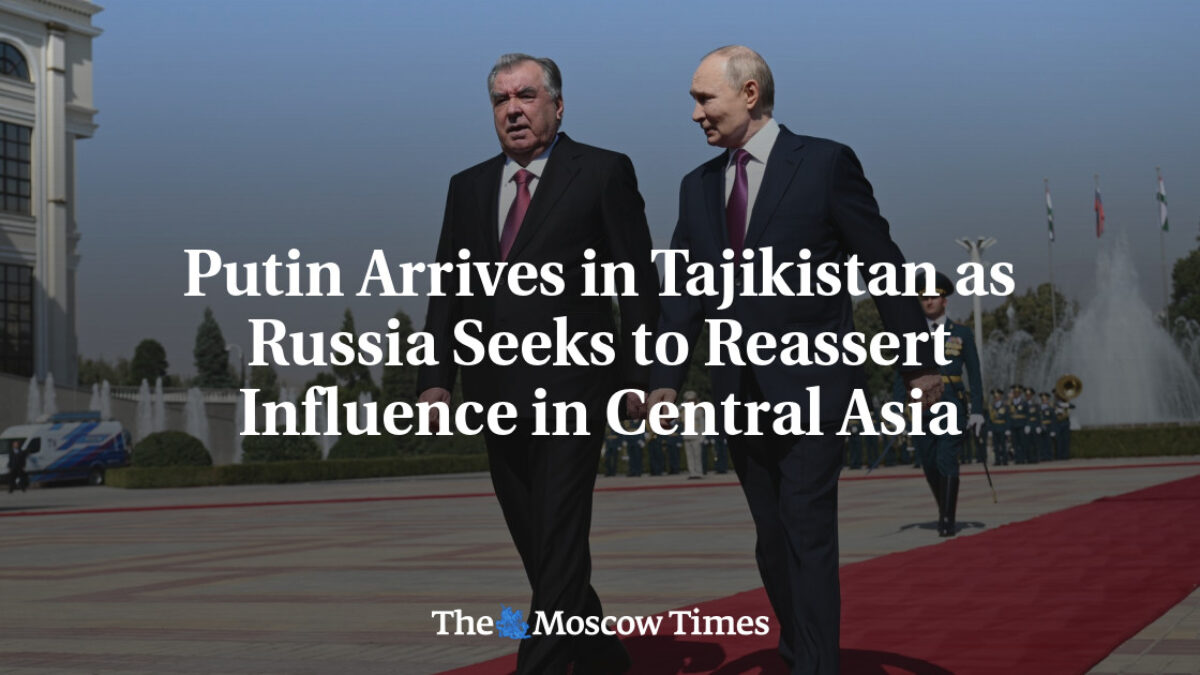 Putin pricestoval do Tadžikistanu, Rusko sa snaží presadiť svoj vplyv v Strednej Ázii