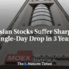 Ruské akcie zaznamenali najprudší jednodňový pokles za 3 roky