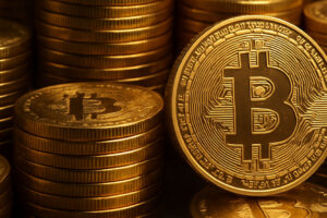 Cena bitcoinu klesá z rekordného maxima do pásma 122 000 dolárov.