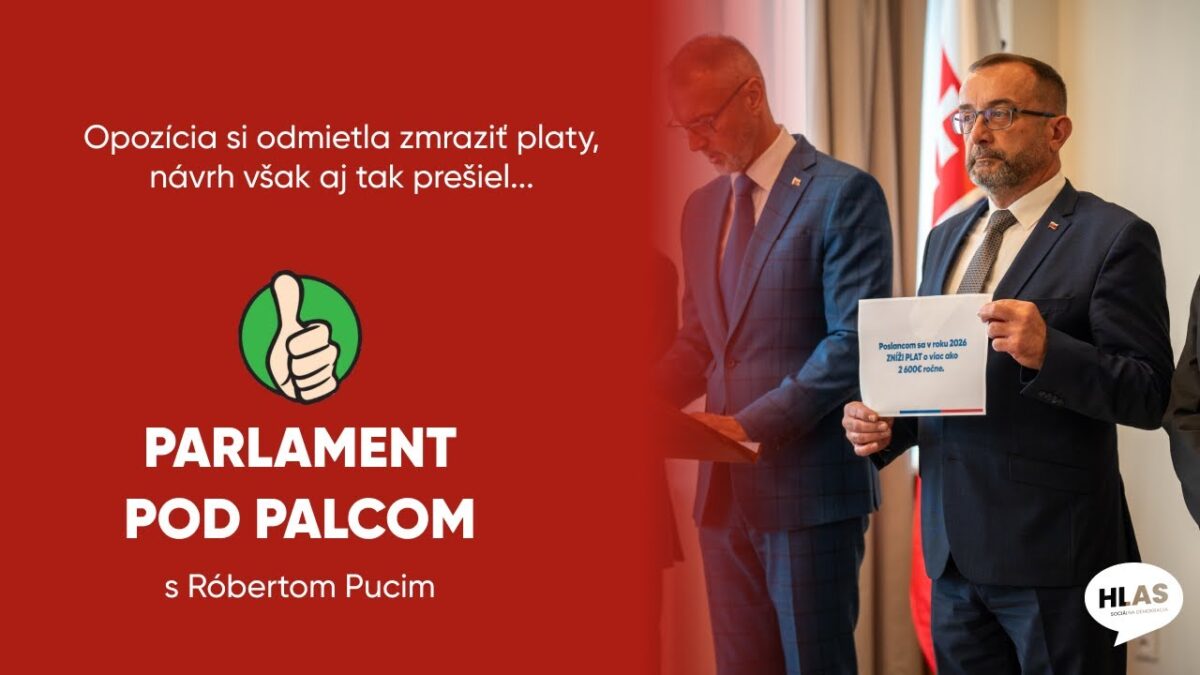 Opoziční poslanci si odmietli zmraziť platy. Vďaka HLASu však príjmy všetkých poslancov klesnú!