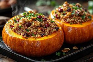 Plnená tekvica z rúry Vegánsky recept, ktorý musíte vyskúšať!