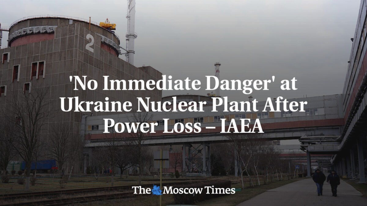 Žiadne bezprostredné nebezpečenstvo v ukrajinskej jadrovej elektrárni po strate energie – IAEA